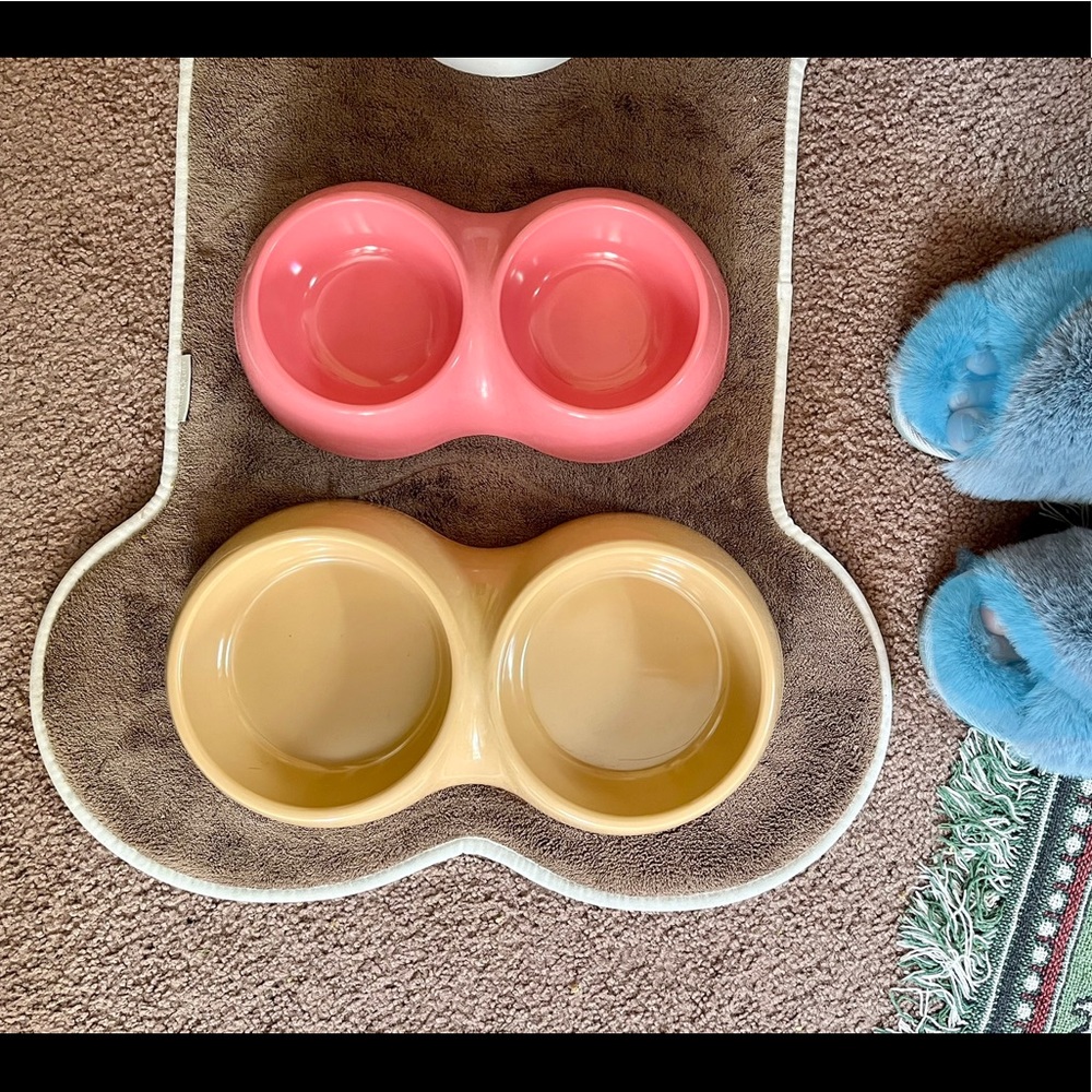 Dog feeding bowl bundle of 2
